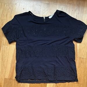 LOFT Black Lace Blouse